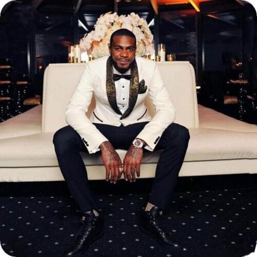 Pageant Shawl Lapel Men Suits for Wedding Groom Tuxedos trajes de hombre 2 Pcs Prom Party Evening Costume Outfits Masculino