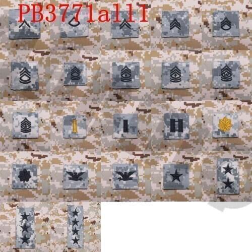 Embroidery Patch ACU U.S.ARMY Rank Military Hook on Back