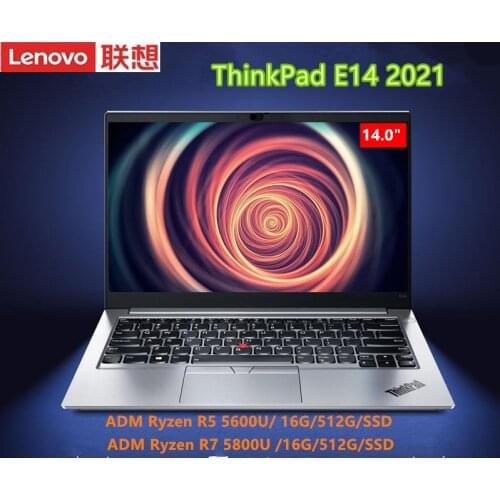 Lenovo ThinkPad E14 2021 14-inch ADM Ryzen R5 5600U/R7 5800U 16G/512G LED backlit display 100% sRGB light and thin laptop