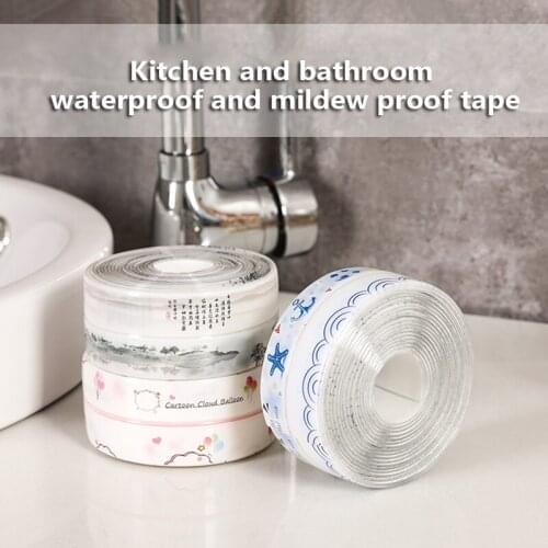New Design Waterproof Sealing Strip Bathroom Sink Bathtub Toilet Wall Seam Tape PVC Self-Adhesive Waterproof Bathroom Kitchen