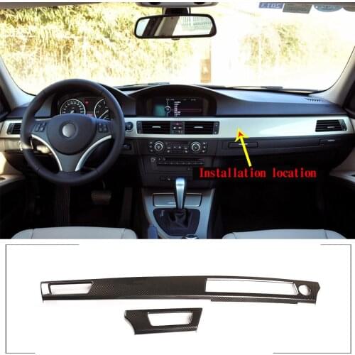For 2015-2012 BMW 3 Series E90 dashboard panel frame ABS carbon fiber pattern auto parts (with navigation version for LHD)