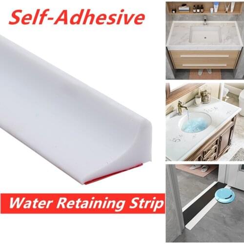 Silicone Bathroom Water Retaining Strip Kitchen Countertop Retaining Shower Dry Wet Separation Dam Barrier Bendable Water Stop
