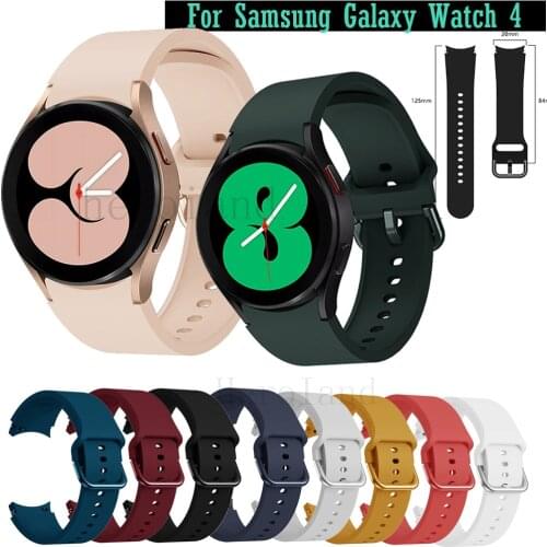 20mm WatchBand Silicone Strap For Samsung Galaxy Watch 4 40mm 44MM /Galaxy 4 Classic 42mm 46mm Original Smart Wristband Bracelet