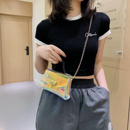 Crossbody Bags for Women Shoulder Bag Woman Handbag Travel Designer Purse Chain Women Bag Fashion New Optical Maser Transparent