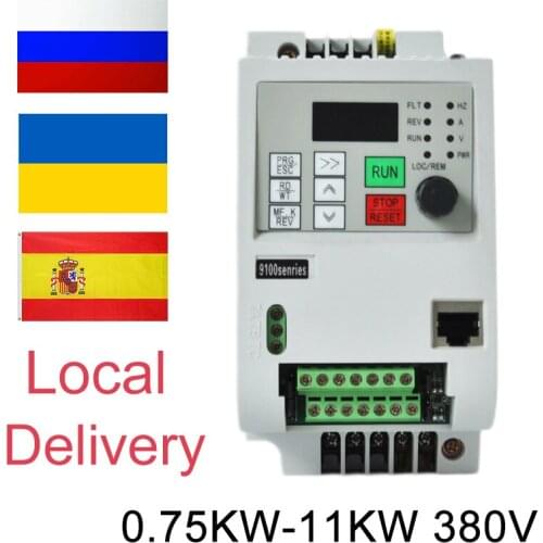 VFD 380 4KW AC 380V 1.5kW/2.2KW/4KW/5.5KW/7.5KW11KWVariable Frequency Drive 3 Phase Speed Controller Inverter Motor VFD Inverter