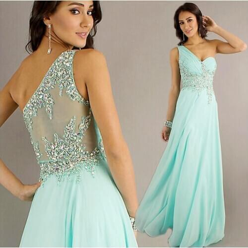 Sexy illusion Fashionable One-Shoulder Sleeveless Brides Casamento Vestido De Festa Novia prom gown 2018 bridesmaid dresses