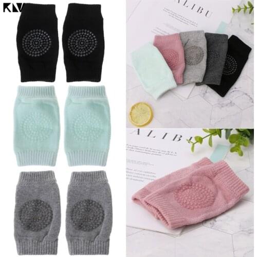 1 Pair Baby Knee Protector Pads Non Slip Safety Crawl Training Kid Elbow Cushion Safety Floor Play Mats Knee Pad Keep Baby Warm