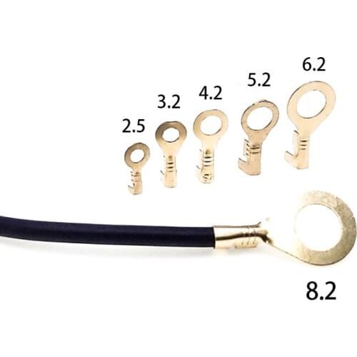 120pcs/batch O-type series crimping terminal cold-pressing joint car speaker wire terminal electroplating lug cable lug Sertir