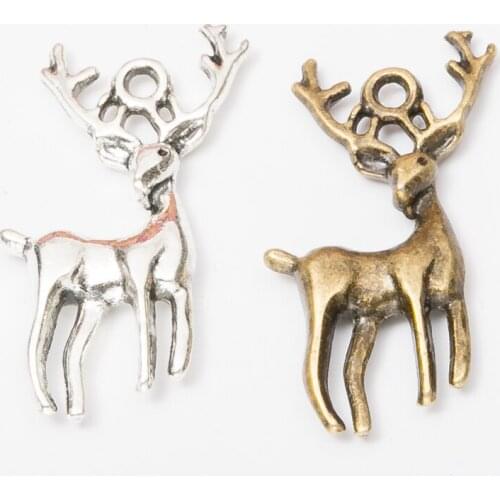 20pcs deer Vintage zinc alloy metal pendant charms for diy jewelry making 4611