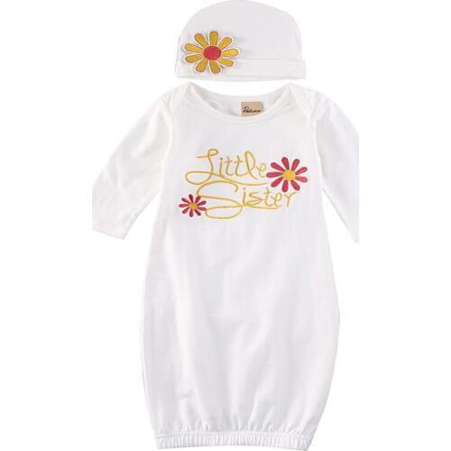 2017 Cotton Baby Boy Girls Thin Slumber Sleeping Full Sleeve For Summer bedding Baby Bebe Sacks Sleepsacks Gown Hat 2pCS