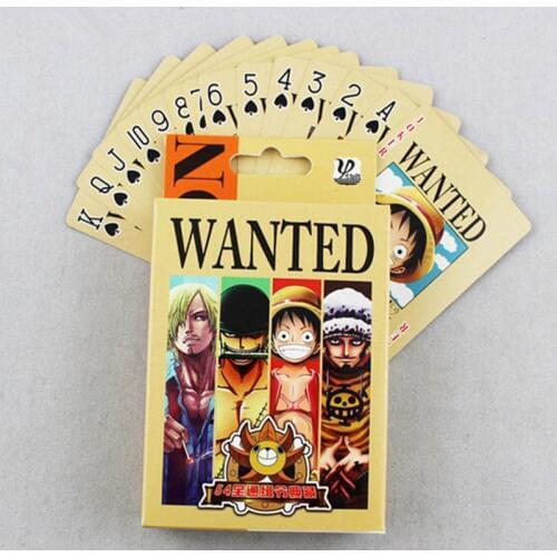 54Pcs/set One Piece Figures Collection Monkey D. Luffy Poker Card Playing Cards Color Box Packing Kid Gift Toy