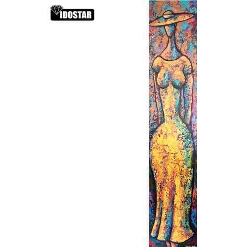 IOOSTAR Full Square/Round Drill 5D Diamond Painting "Abstract oil painting woman" 3D Embroidery Cross Stitch 5D Home Decor Gift