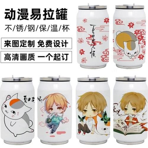 Anime Natsume Yuujin-chou Stainless Steel Thermos Cup DIY Cosplay Vacuum Cup Toy Gifts 350ml