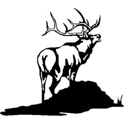 Car Stickers Exquisite Deer Mountain Interesting PVC Waterproof Sun Block Window Decals 17.4cm*15.2cm