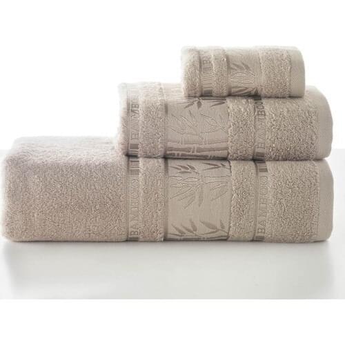 Varol Flora Bamboo Bath Towel 90 X150-Beige