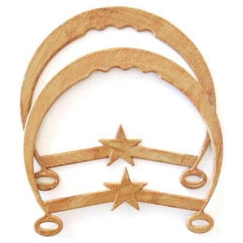 Bamboo looking plastic handle bag B15