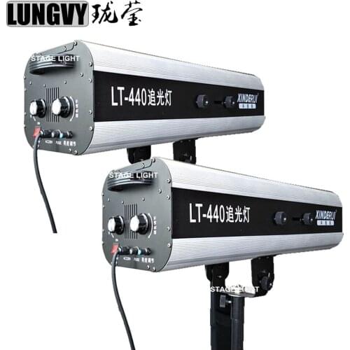Free Shipping 2pcs/lot LED Professional Stage Lighting 440w Follow Spot Light 100-200 Meter