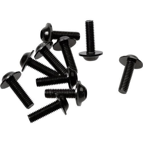 20pcs Black+Silver 20mm*6mm License Number Plate Bolt Screws Shield Fasteners Body Work