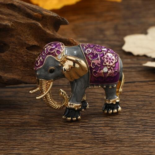 Muylinda Retro Enamel Mini Elephant Brooches Women Party Animal Brooches Pins Clothes Jewelry Vintage Metal Brooch