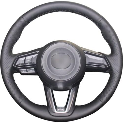 Black Micro Fiber Leather Car Steering Wheel Cover for Mazda 3 Axela 2017-2018 Mazda 6 Atenza CX-3 CX-5 CX-9 Accessories