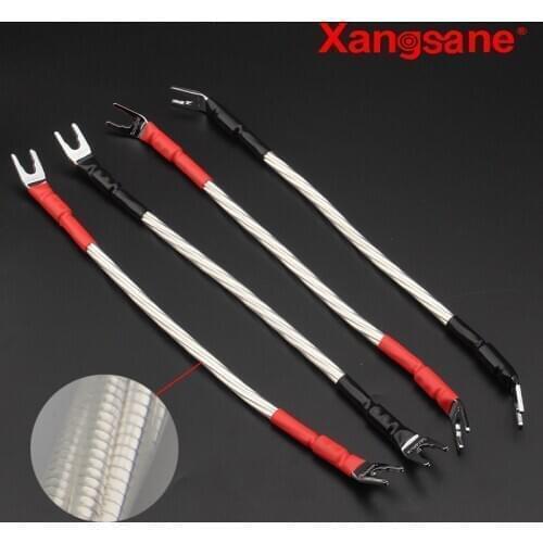 Xangsane music ribbon 4pcs Odin silver-plated speaker bridge cable, machine cable speaker sound line Y -Y / B-Y/B-B