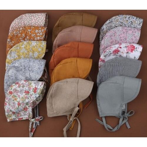 Summer Spring Baby Cotton Floral Printing Sun Hat Infants Wide Brimmed Bonnet Outdoor UV Protection Beach Bucket