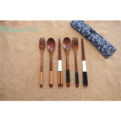 Environmentally Friendly Spoon Fork Chopsticks Three-Piece Creative Set Kitchen Stuff For Household Products Cosas De Cocina