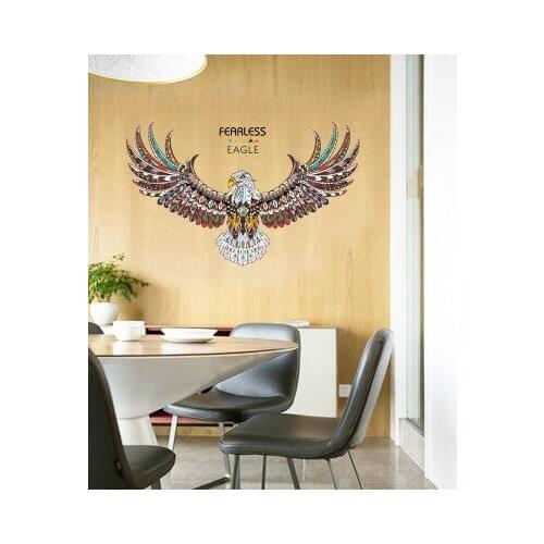 Hot Eagle Colorful Wall Stickers Living Room Bedroom Decor Transparent PVC Removable Wall Decor Home Sticker Large 60*90cm