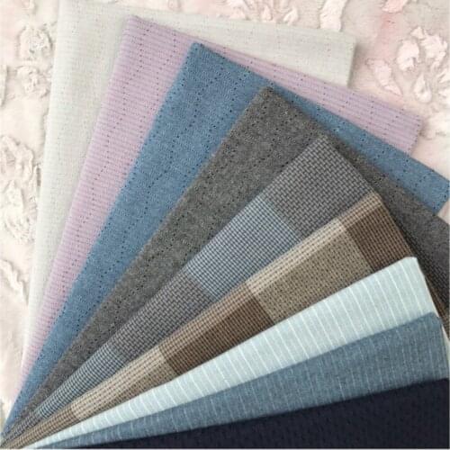 New DIY Japan Little Cloth group Yarn-dyed fabric,for sewing Handmade Patchwork Quilting , stripe dot Random 50*70cm