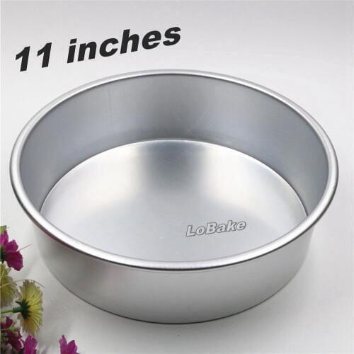 New 11 inches fixed bottom round aluminium alloy chiffon cake mould bread mold bandeja moulding boxes DIY formas de aluminio
