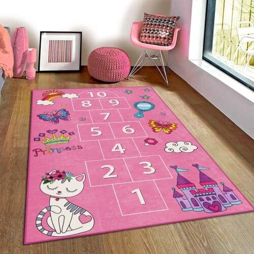 Educational game mat, kids room carpet, hopscotch, tutorial carpet