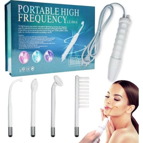 Portable High Frequency Skin Therapy Wand Electrotherapy Comb Tightening Acne Spot Scar Remover Face Massage Aesthetic Equipment