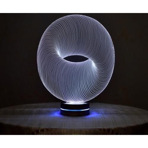 LED Night Lamp 3D Illusion Table Lamp For Home Decorative Light Geometry Design