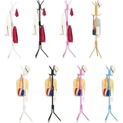 Clothes Hanger Tree Shaped Hat Coat Rack Metal Steel Tube Coat Hanger Saving Space Handbag Scarf Storage 9/12 Hook Clothes Stand