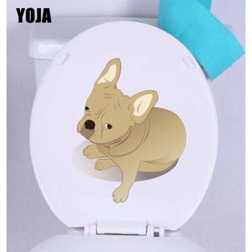 YOJA 17.5*22.2CM Animal Dog Toilet Decal BedRoom Home Decor Cartoon Wall Sticker T3-0705