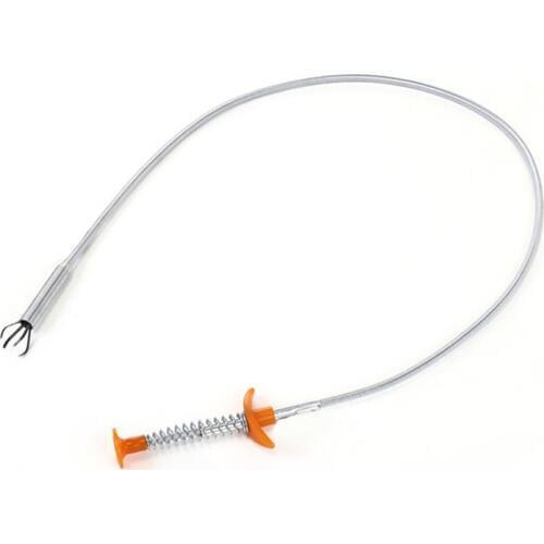 60cm 4 Claw Spring Grip Narrow Bend Curve Grabber For Picking Up Nuts And Bolts Long Reach Flexible Pick Up Tool