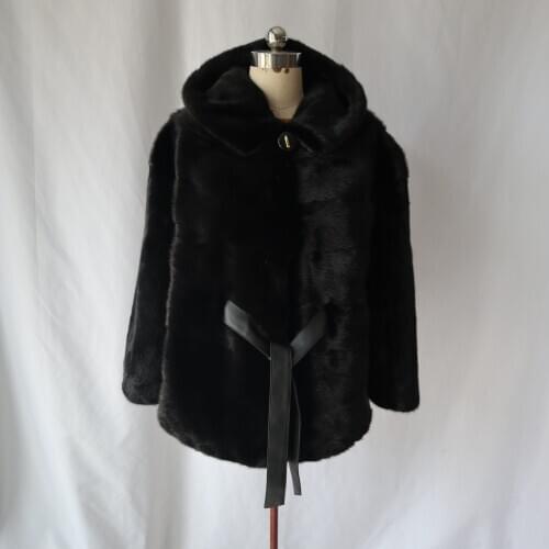 2020 fashionable mink fur womens coat real fur coat casual loose coat warm stand collar natural mink fur stamped victory