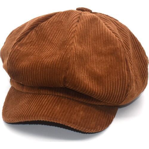 Elegant Lady Art Octagon Hat Fashion Lady Retro Beret Cap Cap Newsboy Stripe Beret Retro Flat Top Cap c10