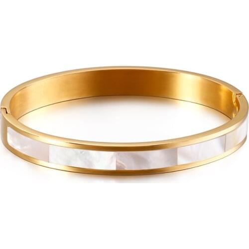 New Arrival Simple Shell Bracelet Popular Titanium Steel Jewelry For Woman Gift Drop Shipping