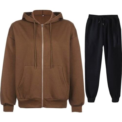 Womens Tracksuit 2 Piece Set Pullover Hoodie+Pants Sports Suit Female Winter Sweatshirt Sets Sportswear Suits Jogging Outfits