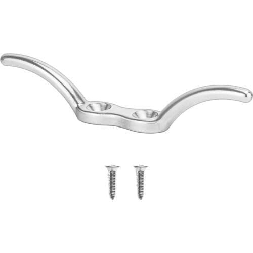 2 Pcs Stainless Steel 316 Flag Pole Cleat Hook Boats Hardware - 4.5 Inch