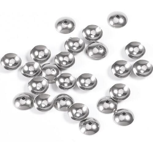200 Pcs 3/4/5/6/8mm Loose Spacer Bead Caps Stainless Steel Round Cone End Beads Cap Accessorie For DIY Jewelry Finding Making