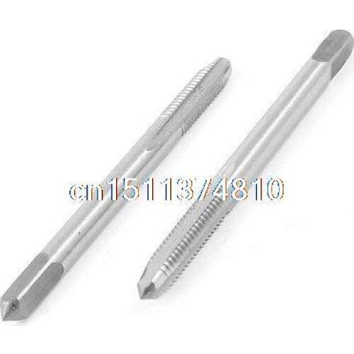 2pcs 3 Flute 4mm x 0.5mm Taper and Plug Metric Tap M4 x 0.5mm Pitch