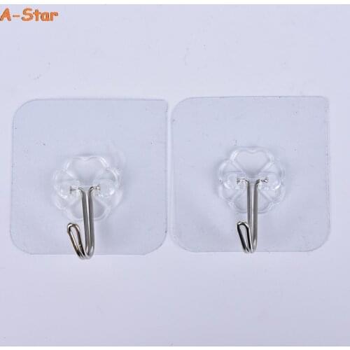 5pcs 1pc 6*6cm Strong Clear Suction Cup Sucker Wall Hooks Hanger For Kitchen Bathroom Or Kitchen Bathroom Wall Hooks Plastic