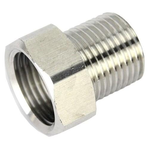 STAINLESS 5/8 FEMALE TO 1/2 MALE ADAPTOR HOMEBREW