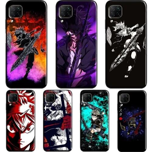 Asta Black Clover Case For Huawei P40 P30 P20 Mate 20 Lite P Smart Z 2019 2021 Nova 5T Honor 20 Pro 9X 8X