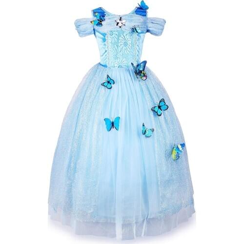 Feecolor Flower Girls Dress Princess Costume Butterfly Girl