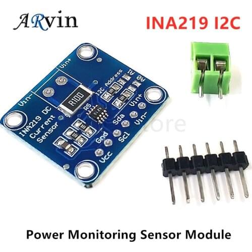 INA219 Bi-directional DC Current Power Supply Sensor Breakout Module DIY 3V-5V IIC I2C Power Monitoring Sensor Module