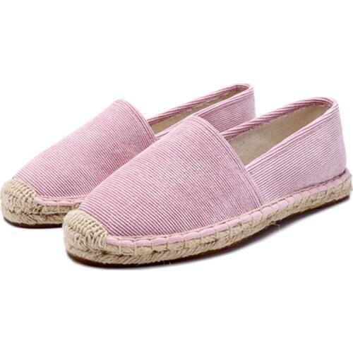 Espadrilles Women Flat Casual Shoes Rubber Summer Shoes ladies Black loafers Woman Slip On Flats Shoes Outdoor Breathable Shoes