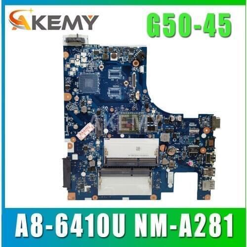 Free shipping For Lenovo G50-45 Laptop Motherboard ACLU5/ACLU6 NM-A281 with A8-6410 CPU G50-45 mainboard motherboard 100% Tested